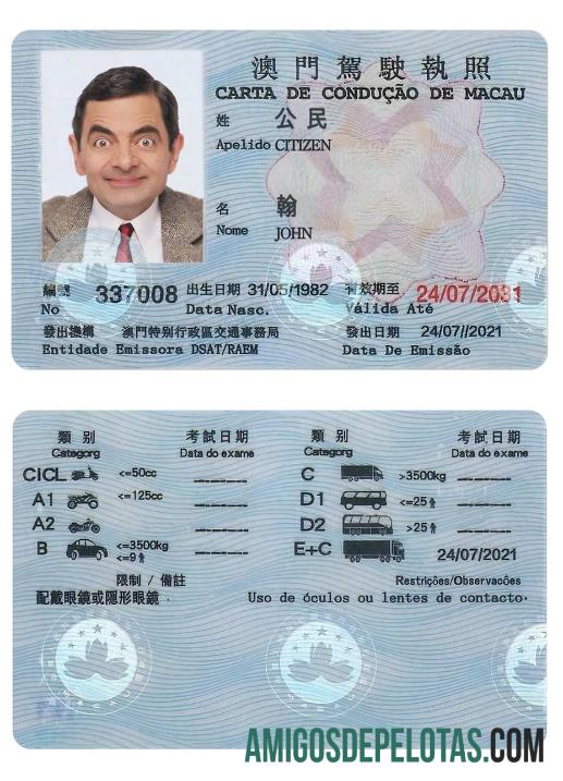 Macau Dl exemplo real